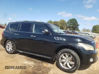 2012 Infiniti QX56 7-passenger with VIN JN8AZ2NF6C9518069, listed as a Copart auction lot 77857344 with 159,575 mi miles and Salvage Title. Bid and sale history available at carsss.com. Image 4.