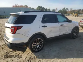 2018 Ford Explorer Sport with VIN 1FM5K8GT2JGA24836, listed as a Copart auction lot 81308714 with 141,483 mi miles and Salvage title. Bid and sale history available at DreamBid. Image 3.