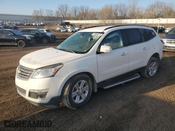 2014 Chevrolet Traverse LT with VIN 1GNKRGKD2EJ344266, listed as a Copart auction lot 48668575 with 132,216 mi miles and Clean Title. Bid and sale history available at DreamBid. Image 1.