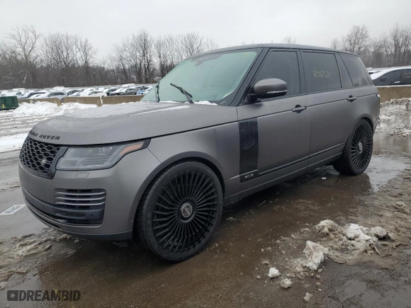 2021 Land Rover Range Rover with VIN SALGS5SE2MA423301, listed as a Copart auction lot 89069685 with 45,749 mi miles and Salvage Title. Bid and sale history available at carsss.com. Image 1.