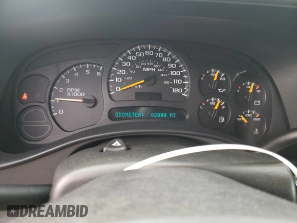 2004 Chevrolet Tahoe LS with VIN 1GNEC13V24R305650, listed as a Copart auction lot 44187625 with 82,000 mi miles and Salvage Title. Bid and sale history available at carsss.com. Image 9.