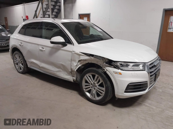 2020 Audi Q5 Premium Plus with VIN WA1BNAFY9L2020361, listed as a IAAI auction lot 41294532 with 41,661 mi miles. Bid and sale history available at carsss.com. Image 1.