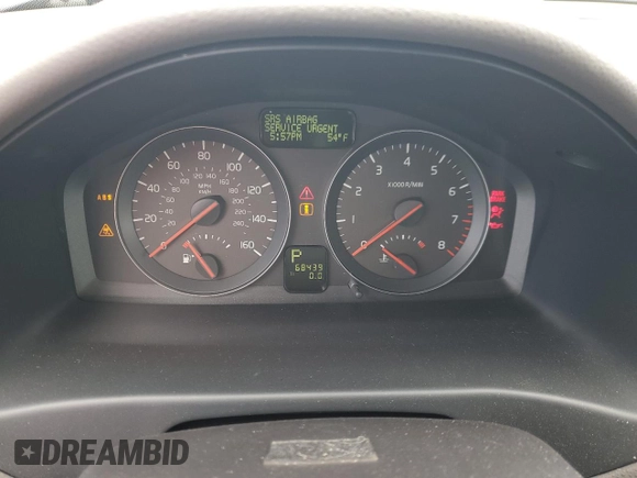 2009 Volvo S40 2.4L with VIN YV1MS390692447380, listed as a Copart auction lot 47226095 with 68,439 mi miles and Salvage Title. Bid and sale history available at carsss.com. Image 9.