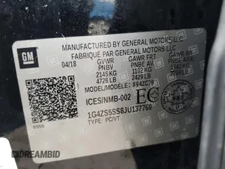 2018 Buick LaCrosse Premium with VIN 1G4ZS5SS8JU137769, listed as a Copart auction lot 48011975 with 0 mi miles and Salvage Title. Bid and sale history available at carsss.com. Image 13.
