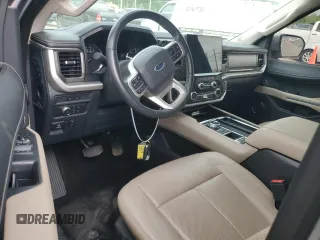2022 Ford Expedition Max XLT with VIN 1FMJK1HT2NEA14989, listed as a Copart auction lot 54186415 with 50,243 mi miles and Salvage title. Bid and sale history available at DreamBid. Image 8.