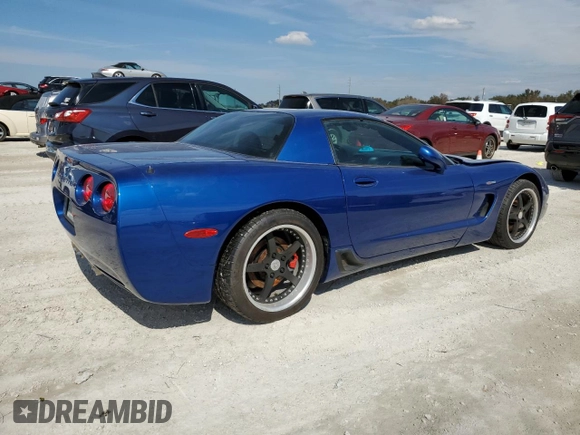 2003 Chevrolet Corvette Z06 with VIN 1G1YY12S835108625, listed as a Copart auction lot 78138834 with 0 mi miles and Salvage Title. Bid and sale history available at carsss.com. Image 3.