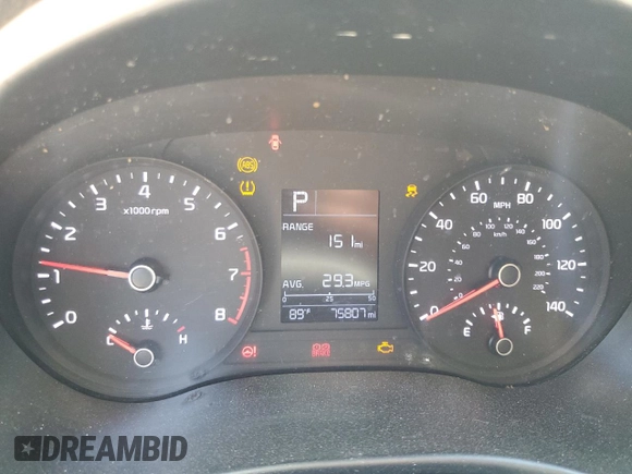 2018 Kia Rio LX with VIN 3KPA24AB3JE048087, listed as a Copart auction lot 50794595 with 75,807 mi miles and Salvage Title. Bid and sale history available at carsss.com. Image 9.