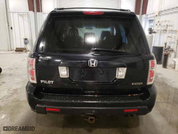 2006 Honda Pilot EX with VIN 5FNYF18476B017192, listed as a Copart auction lot 76064484 with 0 mi miles and Non Repairable. Bid and sale history available at carsss.com. Image 6.