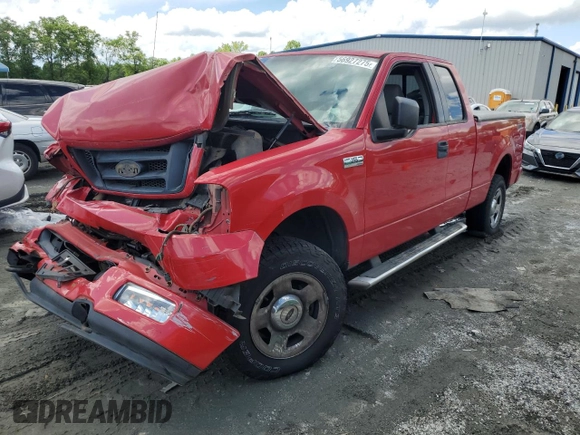 2005 Ford F-150 STX z VIN 1FTRX14WX5NB41790, wystawiony jako Copart lot #56927275 z przebiegiem 104 403 mil mil oraz Szkoda całkowita • Salvage title. Historia ofert i sprzedaży dostępna na DreamBid. Obrazek 1.