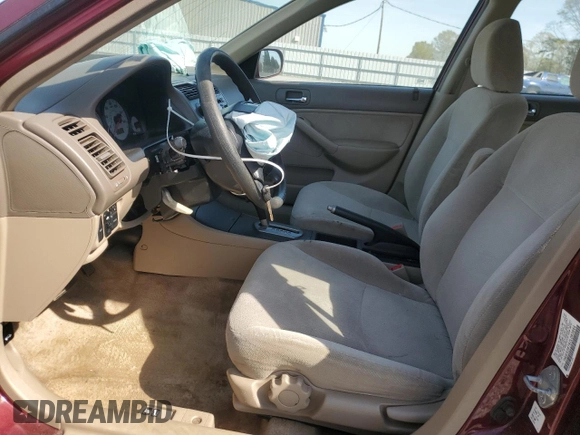 2002 Honda Civic EX with VIN 1HGES26792L063844, listed as a Copart auction lot 51217485 with 188,770 mi miles and Salvage Title. Bid and sale history available at DreamBid. Image 7.