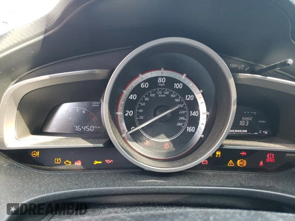 2015 Mazda 3 i Sport with VIN 3MZBM1U72FM200424, listed as a Copart auction lot 51082365 with 76,450 mi miles and Salvage Title. Bid and sale history available at DreamBid. Image 9.