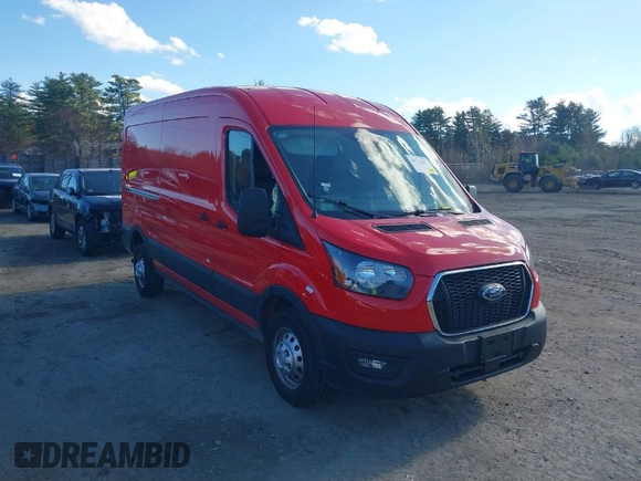 2024 Ford Transit Cargo z VIN 1FTBR2C80RKA48160, wystawiony jako IAAI lot #40732677 z przebiegiem 2 844 mil mil oraz . Historia ofert i sprzedaży dostępna na DreamBid. Obrazek 1.