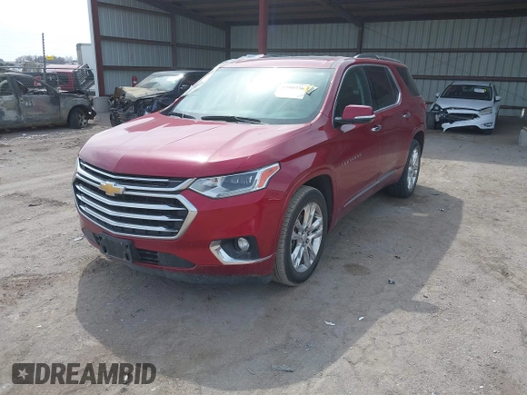 2018 Chevrolet Traverse High Country with VIN 1GNEVKKW0JJ106147, listed as a IAAI auction lot 41995736 with 95,512 mi miles. Bid and sale history available at carsss.com. Image 2.