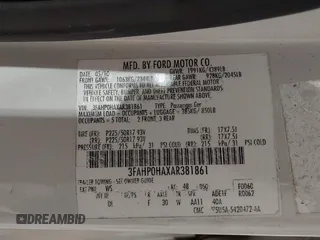 2010 Ford Fusion SE with VIN 3FAHP0HAXAR381861, listed as a IAAI auction lot 42021542 with 103,034 mi miles and . Bid and sale history available at carsss.com. Image 9.