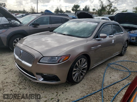 2020 Lincoln Continental Standard with VIN 1LN6L9PKXL5603974, listed as a Copart auction lot 74670224 with 0 mi miles and Salvage Title. Bid and sale history available at carsss.com. Image 1.