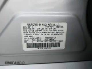 2014 Infiniti Q50 Premium with VIN JN1BV7AP4EM671611, listed as a Copart auction lot 63698505 with 134,904 mi miles and Salvage title. Bid and sale history available at DreamBid. Image 13.