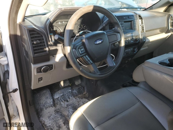 2018 Ford F-150 XL with VIN 1FTMF1E52JKC10731, listed as a Copart auction lot 43007235 with 52,486 mi miles and Salvage Title. Bid and sale history available at carsss.com. Image 8.