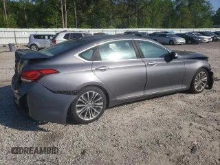 2015 Hyundai Genesis 3.8L with VIN KMHGN4JE0FU071228, listed as a Copart auction lot 52076305 with 34,557 mi miles and Salvage Title. Bid and sale history available at DreamBid. Image 3.