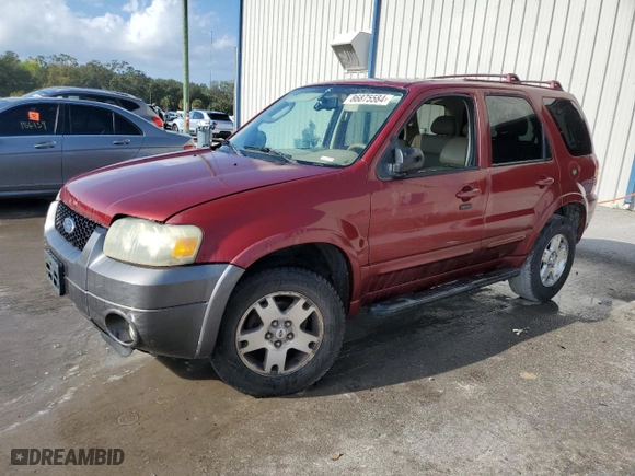 2007 Ford Escape Limited with VIN 1FMCU04137KA38448, listed as a Copart auction lot 86875584 with 165,963 mi miles and Salvage Title. Bid and sale history available at carsss.com. Image 1.