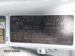 2016 Kia Forte LX z VIN KNAFK4A61G5463466, wystawiony jako IAAI lot #42385579 z przebiegiem 82 806 mil mil oraz . Historia ofert i sprzedaży dostępna na DreamBid. Obrazek 9.