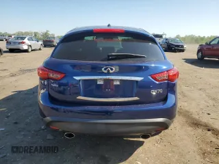 2017 Infiniti QX70 with VIN JN8CS1MU5HM143836, listed as a Copart auction lot 54615055 with 73,395 mi miles and Salvage title. Bid and sale history available at DreamBid. Image 6.