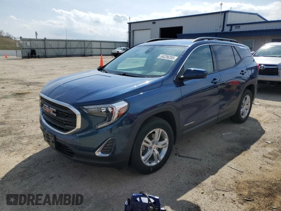 2020 GMC Terrain SLE with VIN 3GKALTEV4LL189913, listed as a Copart auction lot 54226255 with 83,537 mi miles and Salvage title. Bid and sale history available at DreamBid. Image 1.