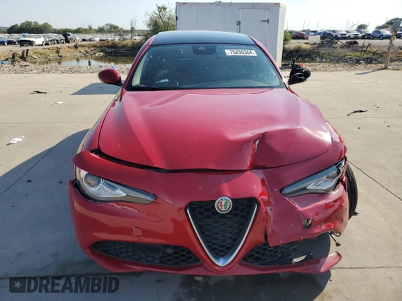 2020 Alfa Romeo Giulia Ti with VIN ZARFANBN4L7638623, listed as a Copart auction lot 75250364 with 37,218 mi miles and Salvage Title. Bid and sale history available at carsss.com. Image 5.
