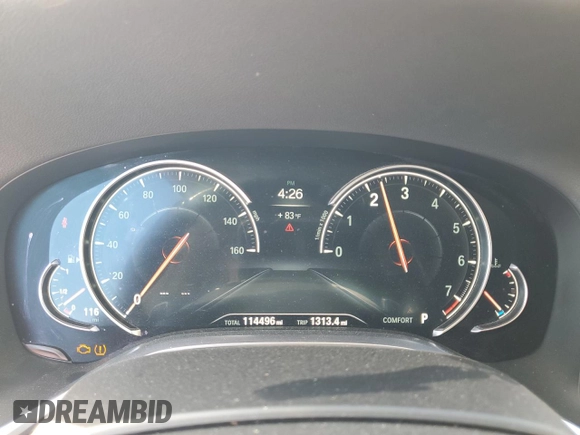2017 BMW 7 Series 740i with VIN WBA7E2C50HG739565, listed as a Copart auction lot 64584885 with 114,496 mi miles and Salvage title. Bid and sale history available at DreamBid. Image 9.