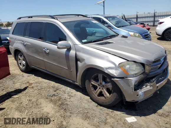 2007 Mercedes-Benz GL-Class with VIN 4JGBF71E97A195803, listed as a Copart auction lot 63149844 with 129,708 mi miles and Salvage Title. Bid and sale history available at carsss.com. Image 4.