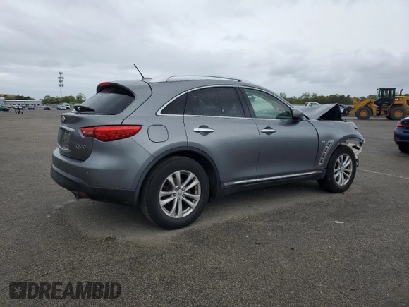 2017 Infiniti QX70 z VIN JN8CS1MW6HM414016, wystawiony jako Copart lot #57485265 z przebiegiem 102 017 mil mil oraz Szkoda całkowita • Salvage title. Historia ofert i sprzedaży dostępna na DreamBid. Obrazek 3.