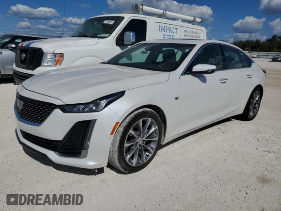 2023 Cadillac CT5 Premium Luxury with VIN 1G6DN5RK0P0103730, listed as a Copart auction lot 76342844 with Not provided miles and Salvage title. Bid and sale history available at DreamBid. Image 1.
