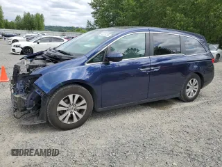 2014 Honda Odyssey EX-L with VIN 5FNRL5H65EB049899, listed as a Copart auction lot 59253285 with 110,516 mi miles and Salvage title. Bid and sale history available at DreamBid. Image 1.