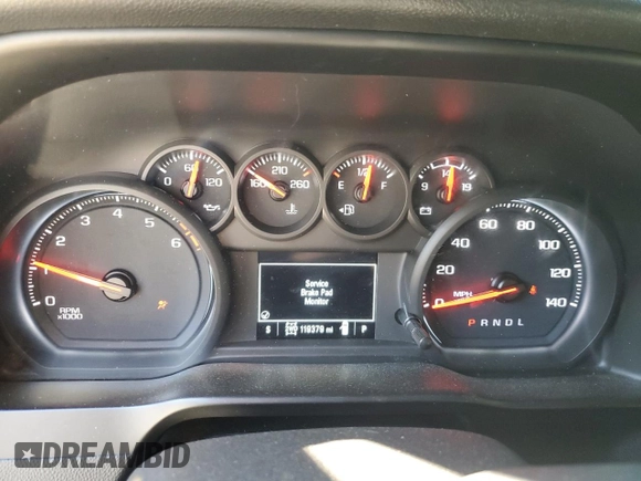 2020 Chevrolet Silverado 1500 Custom Trail Boss with VIN 3GCPYCEF5LG282805, listed as a Copart auction lot 50060805 with 119,379 mi miles and Salvage Title. Bid and sale history available at DreamBid. Image 9.