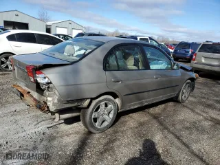 2003 Honda Civic DX with VIN 2HGES16413H905347, listed as a Copart auction lot 43320355 with 169,823 mi miles and Salvage Title. Bid and sale history available at carsss.com. Image 3.