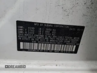 2017 Subaru Impreza Premium with VIN 4S3GKAB64H3621851, listed as a Copart auction lot 51896665 with 146,305 mi miles and Salvage title. Bid and sale history available at DreamBid. Image 12.
