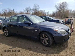 2006 BMW 5 Series 530xi with VIN WBANF735X6CG67105, listed as a Copart auction lot 51632655 with 164,969 mi miles and Salvage Title. Bid and sale history available at DreamBid. Image 4.