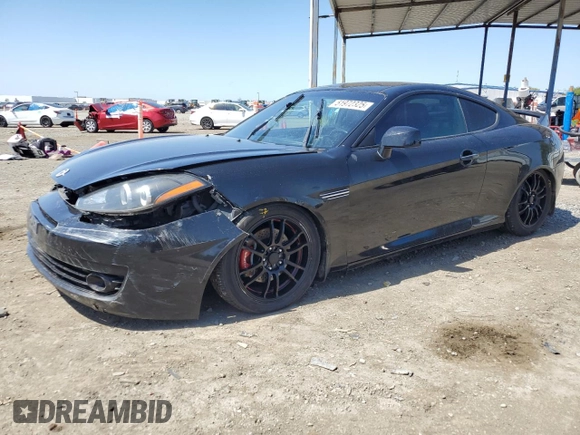 2008 Hyundai Tiburon GT z VIN KMHHN66F18U295838, wystawiony jako Copart lot #51972325 z przebiegiem 147 626 mil mil oraz Szkoda całkowita • Salvage title. Historia ofert i sprzedaży dostępna na DreamBid. Obrazek 1.