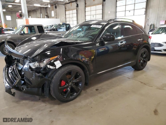2016 Infiniti QX70 with VIN JN8CS1MW1GM752521, listed as a Copart auction lot 56139204 with 55,786 mi miles. Bid and sale history available at carsss.com. Image 1.