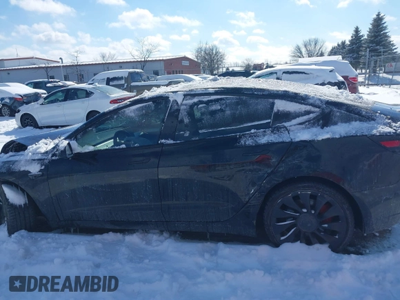 2023 Tesla Model 3 Performance with VIN 5YJ3E1EC7PF423161, listed as a IAAI auction lot 41566987 with 22,111 mi miles. Bid and sale history available at carsss.com. Image 14.