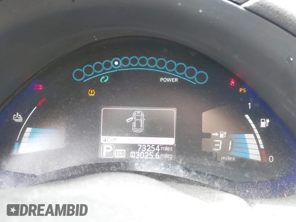 2013 Nissan LEAF SL with VIN 1N4AZ0CP5DC404439, listed as a IAAI auction lot 42098825 with 73,254 mi miles and . Bid and sale history available at DreamBid. Image 7.
