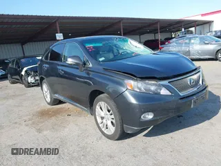 2010 Lexus RX 450h with VIN JTJZB1BA7A2001257, listed as a IAAI auction lot 42422002 with 141,616 mi miles and . Bid and sale history available at DreamBid. Image 1.