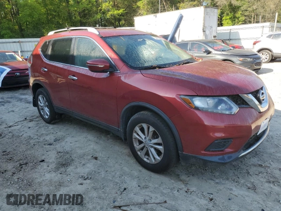 2015 Nissan Rogue S with VIN KNMAT2MV1FP582414, listed as a Copart auction lot 52733225 with Not Provided miles and Clean Title. Bid and sale history available at DreamBid. Image 4.