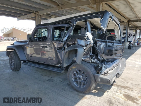 2024 Jeep Wrangler Sport S z VIN 1C4PJXDN4RW272314, wystawiony jako Copart lot #62163625 z przebiegiem 20 568 mil mil oraz Nie do naprawy • Non repairable. Historia ofert i sprzedaży dostępna na DreamBid. Obrazek 2.