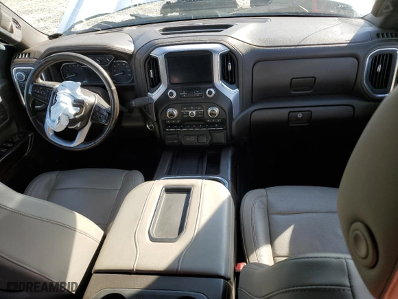 2019 GMC Sierra 1500 SLT with VIN 1GTU9DED0KZ123550, listed as a Copart auction lot 46444475 with 128,404 mi miles and Salvage Title. Bid and sale history available at carsss.com. Image 8.