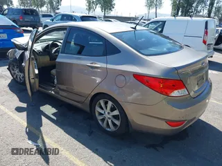 2013 Hyundai Accent GLS with VIN KMHCU4AE3DU314187, listed as a IAAI auction lot 42001713 with 99,845 mi miles. Bid and sale history available at carsss.com. Image 3.