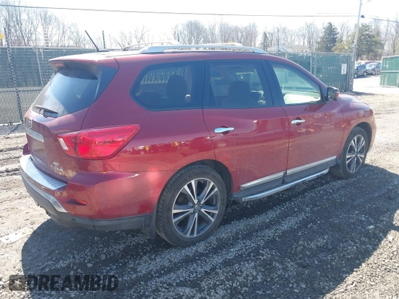 2018 Nissan Pathfinder SV z VIN 5N1DR2MM5JC614716, wystawiony jako IAAI lot #41762250 z przebiegiem 94 825 mil mil oraz . Historia ofert i sprzedaży dostępna na DreamBid. Obrazek 4.