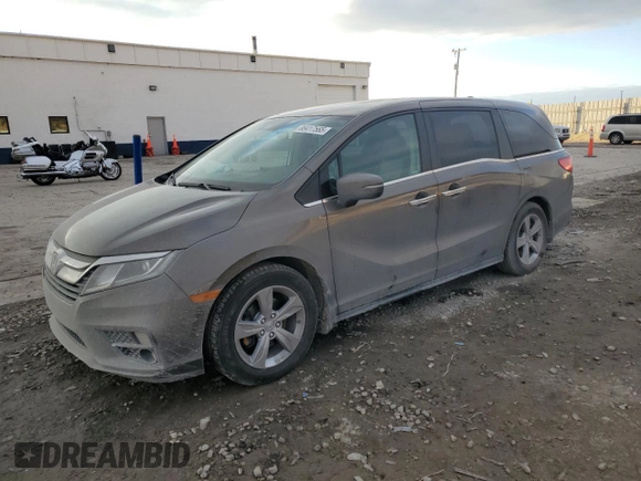 2020 Honda Odyssey EX-L with VIN 5FNRL6H77LB027558, listed as a Copart auction lot 88417565 with 112,384 mi miles and Salvage Title. Bid and sale history available at carsss.com. Image 1.