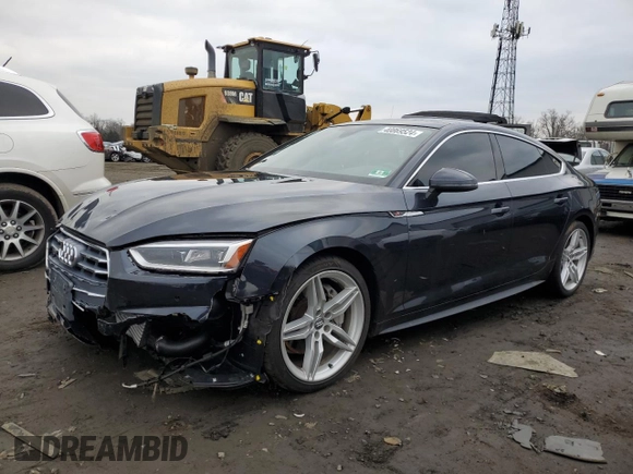 2018 Audi A5 Sportback Premium Plus with VIN WAUENCF51JA085208, listed as a Copart auction lot 40869524 with 33,603 mi miles. Bid and sale history available at carsss.com. Image 1.