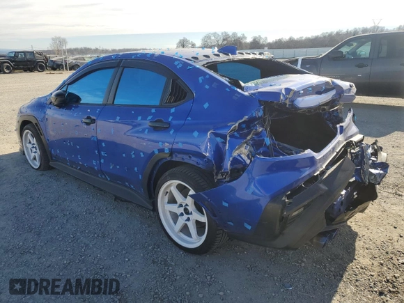 2022 Subaru WRX Premium with VIN JF1VBAH61N8007312, listed as a Copart auction lot 89149885 with 38,594 mi miles and Salvage Title. Bid and sale history available at carsss.com. Image 2.