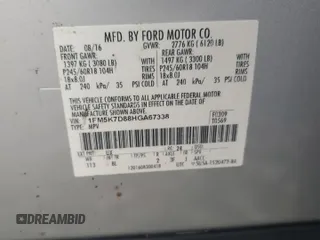 2017 Ford Explorer XLT with VIN 1FM5K7D88HGA67338, listed as a Copart auction lot 59279345 with 94,283 mi miles and Salvage title. Bid and sale history available at DreamBid. Image 14.